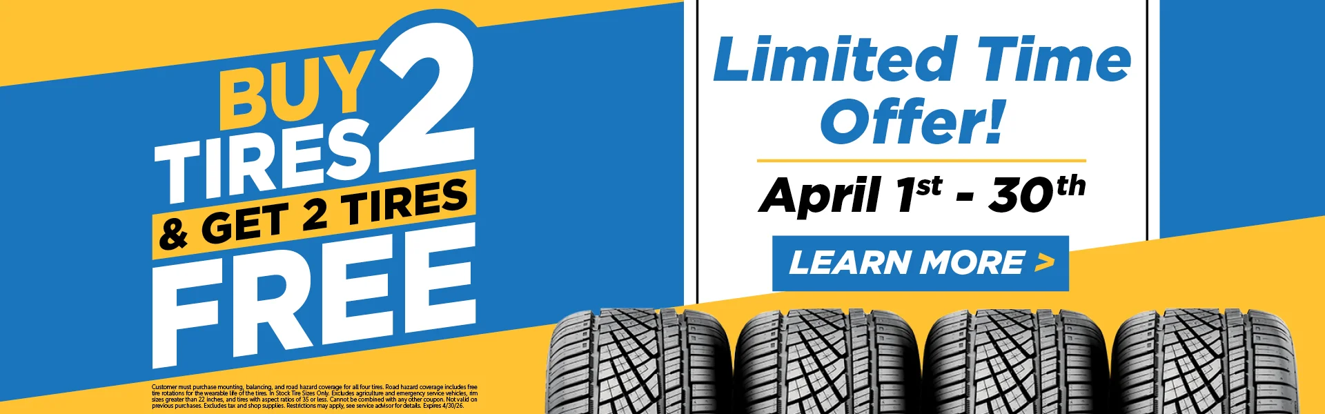 Buy 2 Tires and Get 2 Tires Free at Ed Morse Buick GMC Muscatine IA in MUSCATINE IA